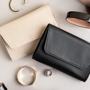 Vegan Leather Envelope Clutch (Black only)